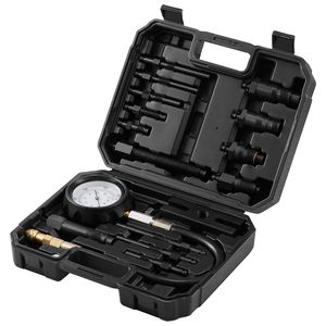 Testeur de compression de moteur diesel, kit d'outils de test de pression des cylindres 18 pièces, adaptateurs de jauge 0-1000 psi, machine de test de compression - Product Image 1