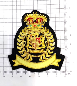 Badges de qualité supérieure en gros, personnalisés, faits main, brodés, en tissu sergé, pour uniformes, badges brodés pour blazer à fils métalliques, Vente 2026 - Product Image 5