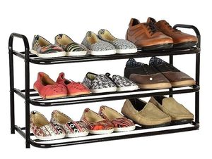 Wide Metal <b>Shoe</b> Rack Organizer | Heavy Duty Stackable <b>Shoe</b> <b>Storage</b> Rack for Entryway Closet Bedroom Living Room | <b>Space</b> <b>Saving</b> - Product Image 4