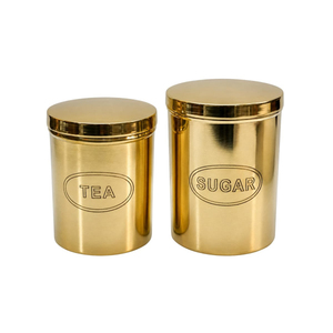 <b>Set</b> Of 3 Cylinder Metal Spice <b>Canister</b> With Airtight Lid Minimalist Kitchenware Storage Container For Freshness Preservation - Product Image 3