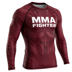 Haut de sport Rash Guard pour homme à manches courtes, color block, compression, imprimé par sublimation, séchage rapide, en Spandex et Polyester - Product Image 3