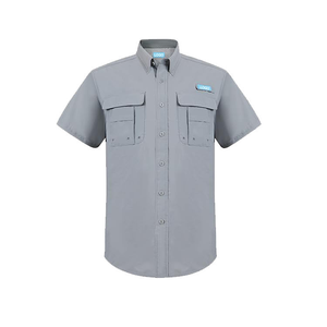 Camisa de Pesca de Manga Corta OEM, Secado Rápido, Transpirable, Ligera, de Poliéster, con Protección UV, Ropa de Pesca de Alto Rendimiento, Fabricante - Product Image 4