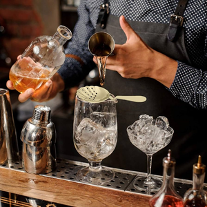 Cuillère passoire classique en acier inoxydable plaqué argent de qualité supérieure, écologique, pour bar, maison, vin, jus et artisanat - Product Image 5
