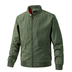 Blouson aviateur brodé pour homme, coupe ajustée, coupe-vent, réversible, grande taille, décontracté, avec fermeture éclair - Product Image 1