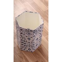 Poubelle hexagonale écologique en coton 100% fait main, design unique et pliable, pour usage au bureau