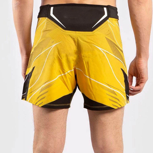Yellow No Gi BJJ MMA <b>Shorts</b> Ripstop 4-Way Stretch <b>Grappling</b> Training <b>Shorts</b> Breathable Quick Dry Fighting Wear - Product Image 3
