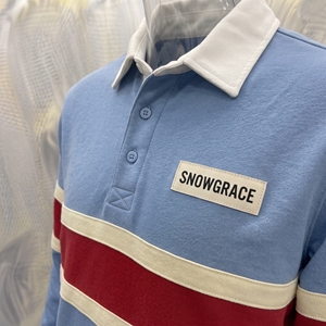เสื้อรักบี้ลายทาง Snowgrace แขนยาว ปกคอพับ ทรงปกติ สำหรับผู้ใหญ่ ใส่ได้ทุกฤดู พิมพ์ลายโลโก้ - Product Image 6