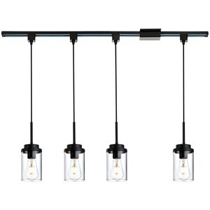 Lampada a Sospensione a 4 Luci Tipo H con Binario da 39,4 Pollici, Illuminazione a Soffitto Sospesa, Include Lampadari e Luci Pendenti - Product Image 1