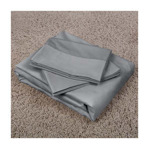 Juego de Ropa de Cama de 4 Piezas de Algodón Egipcio 300TC, Tejido Sólido, Ecológico, para Todas las Estaciones, Transpirable, Sábana Ajustable y Sábana Plana Refrescante - Product Image 2