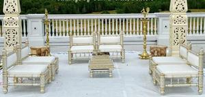 Conjunto de Sillas para Mandap de Boda Gujarati Indio, Elegantes Sillas Desmontables Tipo Sankheda para Eventos en EE. UU. - Product Image 6