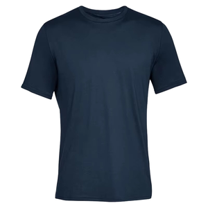 เสื้อยืดแขนสั้นผู้ชายทรงโอเวอร์ไซส์ลำลอง พิมพ์ลายโลโก้ด้านหน้าด้วยเทคนิคฮีททรานเฟอร์ ผลิตจากผ้าโพลีเอสเตอร์/คอตตอนผสม เป็นมิตรต่อสิ่งแวดล้อม แห้งเร็ว - Product Image 1