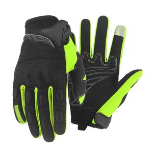 Full <b>Finger</b> Gym Training Gloves Black Neon Green Mesh Breathable Non Slip Touchscreen Compatible Adjustable Wrist <b>Strap</b> Unisex - Product Image 1
