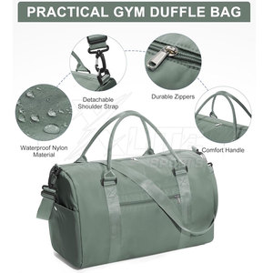 Sac de sport personnalisé avec logo, grande capacité, doublure en nylon, compartiment séparé pour chaussures, intérieur spacieux pour usage sportif - Product Image 2