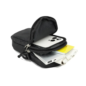 Sac bandoulière noir en gros pour téléphone portable, idéal pour les voyages quotidiens, réglable, léger, multi-poches, classique, pour occasions formelles et décontractées - Product Image 5