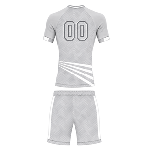 Conjunto de Camiseta y Pantalones Cortos de Fútbol Gris Claro, Uniforme Deportivo de Manga Corta, Ropa de Entrenamiento, Ropa Deportiva para Equipos - Product Image 2