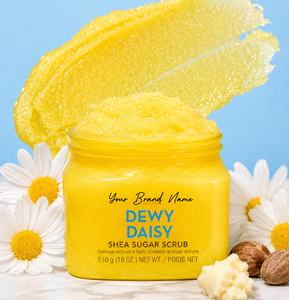 OEM Private Label Dewy Daisy Shea Sugar <b>Scrub</b> Natural Exfoliating & Moisturizing <b>Body</b> Polish with Shea Butter Bulk Wholesale - Product Image 2