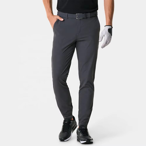 Pantalon de golf vintage en toile pour homme, coupe ajustée, décontracté, taille haute, léger, bonne élasticité, nouveau design tendance - Product Image 1