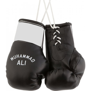 Mini Guantes de Boxeo Negros de Muhammad Ali, Colgante para Espejo Retrovisor de Coche, Llavero - Product Image 1