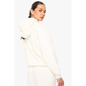 Nuevo conjunto de sudadera con capucha y pantalones deportivos de dos piezas en color liso, talla grande, transpirable, ecológico, tejido. - Product Image 6