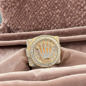 Men's Custom Initial Championship Ring 925 Silver Hip Hop Bust Iced Rapper Style Custom Logo Bling Engagement Wedding Moissanite - Product Image 5