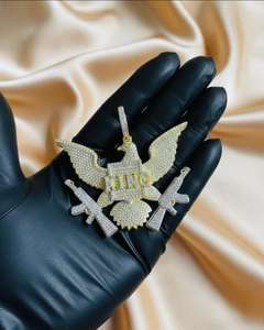 จี้นกฮูกประดับเพชรโมอิสซาไนต์ เงินแท้ 925 ชุบทอง 18K ดีไซน์หรูหราแบบกรงเล็บ  งานสั่งทำพิเศษ - Product Image 4