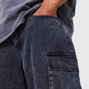 Pantalones Vaqueros Cargo de Mezclilla para Hombre de Alta Calidad, con Logotipo Personalizado, Moda Urbana para Invierno y Verano, Azul, Corte Slim, OEM - Product Image 5
