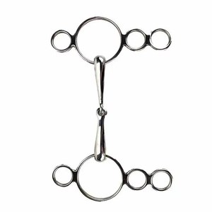 Adjustable Stainless Steel Continental <b>Gag</b> Horse Bit Loose <b>Ring</b> Magennis Snaffle Design Riding Training Control Gear - Product Image 6