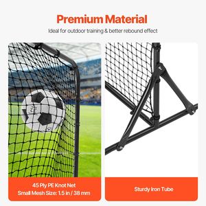Attrezzatura da allenamento a rete da allenatore a rimbalzo da calcio a doppia faccia 6 x4ft per calciatori - Product Image 3