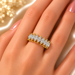 Excellente bague en diamant de laboratoire taille marquise, argent 925, or 9kt, 14kt, 18kt, bagues en diamant pour femme, bague de fiançailles - Product Image 2