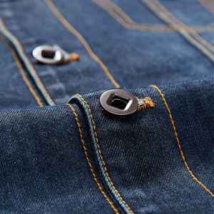 เสื้อแจ็คเก็ตยีนส์ผู้ชายสำหรับฤดูหนาว เสื้อแจ็คเก็ตยีนส์พรีเมียมลำลอง เสื้อแจ็คเก็ตยีนส์ผู้ชายแบบคลาสสิกติดกระดุม เสื้อแจ็คเก็ตยีนส์ผู้ชาย - Product Image 5