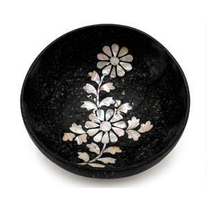 Coconut shell bowl showcasing artistic carved design eco friendly polished surface for modern kitchens - Product Image 2