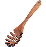 Cuillère à spaghetti en bois, ustensile de cuisine pour servir les pâtes et les nouilles, cuillère de cuisine en bois à long manche, vente en gros