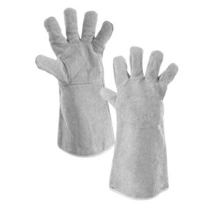 Guantes de Soldadura de Cuero Resistentes Profesionales, Protección UV, Diseño Antideslizante de Dedos Completos para Uso en Exteriores, Guantes de Seguridad Unisex - Product Image 2