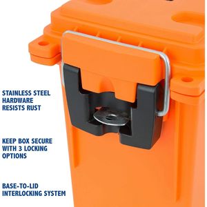 12680 USA-Made Marine Storage Dry Box Waterproof Container for <b>Small</b> Boat Dock Gear & Parts Organizer with Latch S - Product Image 2