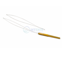 Kit d'outils de pose d'extensions capillaires de qualité professionnelle : pinces micro-anneaux en acier inoxydable, étanche, avec étui en cuir pour coiffeurs