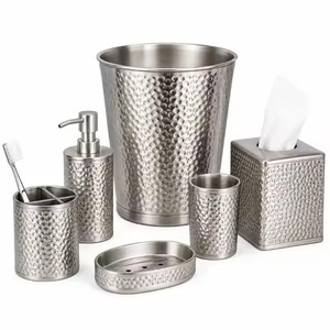 Premium Craft Metal <b>Bathroom</b> <b>Set</b> Elegant Bath Ware <b>Accessories</b> for Luxury Hotel Resort Spa Home Guest Room - Product Image 6