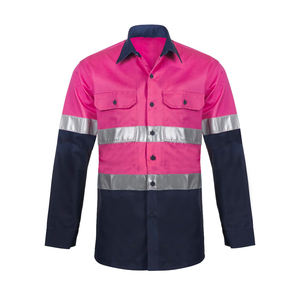 Camisetas Reflectantes Transpirables 100% Algodón para Hombre, Tallas Grandes, Ropa de Trabajo Personalizada, Uniforme de Seguridad, Ropa de Trabajo de Alta Visibilidad - Product Image 3