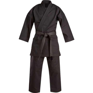 Kimono de karaté blanc et bleu 100% coton, durable, coupe classique, unisexe adulte, ensemble de vêtements d'arts martiaux - Product Image 5