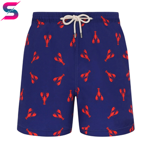 Shorts de bain imprimés Homard Rouge en tissu doux, fabriqués à la main, service OEM ODM, meilleur fournisseur, nouveau produit, prix de gros - Product Image 4