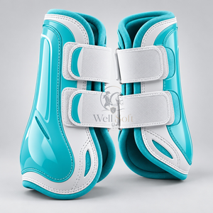 Bottes de protection pour chevaux de qualité, offrant une protection légère, une doublure douce et des sangles fiables pour l'entraînement, les exercices et l'usage quotidien. - Product Image 1