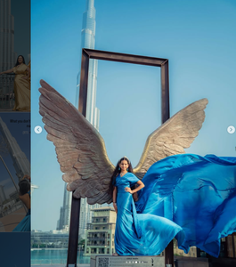 ชุดเดรสผ้าซาตินสีน้ำเงินรอยัลทรงสวยสง่าสำหรับเด็กผู้หญิง พร้อมชายกระโปรงยาว ดีไซน์เก๋เหมาะสำหรับงานวันเกิด ถ่ายรูป และงานเลี้ยง - Product Image 3