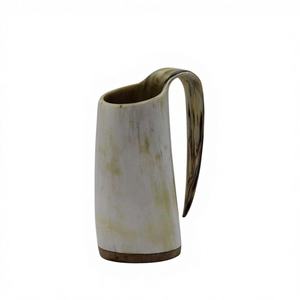 Jarra de Cuerno de Buey 100% Original, Artesanía Natural, Acabado Negro, Ecológica, Apta para Lavavajillas, Estilo Americano, con Tapa de Bambú, para Cerveza o Vino, Ideal para Regalos de Cumpleaños - Product Image 5