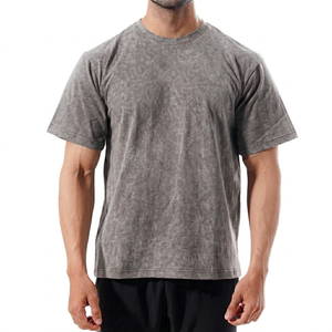 Camiseta de Hombre con Lavado Ácido de Alta Calidad, la Más Vendida, al por Mayor, de Fabricante, Estilo Sólido, de Primera Calidad, con Aspecto Elegante - Product Image 1