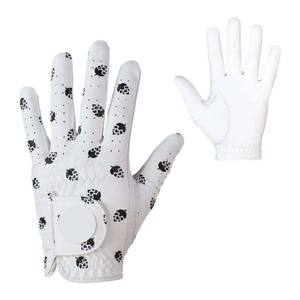 Gants de golf en peau de mouton blancs personnalisables, paume souple, en cuir pour hommes, ensemble personnalisé pour hommes, unisexe, avec logo personnalisé, style, emballage couleur - Product Image 2
