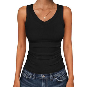 Camisetas sin Mangas Casuales de Verano 2026 para Mujer, Cuello Redondo, Básicas, Acanaladas, Nueva Colección - Product Image 2