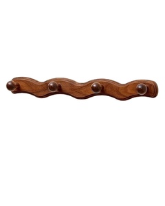 Best Seller Wooden <b>Wall</b> Mounted Coat <b>Rack</b> Walnut Finish Modern Hook Hanger Organizer <b>for</b> Clothes <b>Keys</b> Bags Entryway Decor - Product Image 1