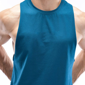 Camiseta Deportiva de Moda Urbana, 90% Poliéster, 10% Elastano, Cuello Redondo, Sin Mangas, Diseño Atlético con Dobladillo Curvo - Product Image 4