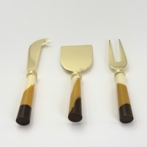 Western Stainless Steel <b>Cheese</b> Cutting Tools Gold Plated with Resin Handle for Home Hotel Kitchenware <b>Cheese</b> <b>Sets</b> - Product Image 4