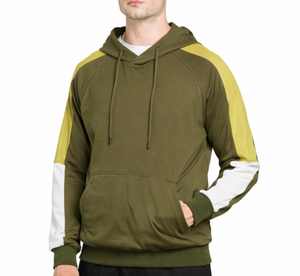 Nouveaux sweats à capuche pour hommes en coton lourd 100% avec logo personnalisé, sweats à capuche oversize coupe-vent en polaire pour hommes grandes tailles, sweats à capuche color block - Product Image 5