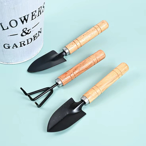 Juego de pala y horquilla de jardín de alta resistencia con mango de madera para plantar en casa y excavar tierra - Product Image 6